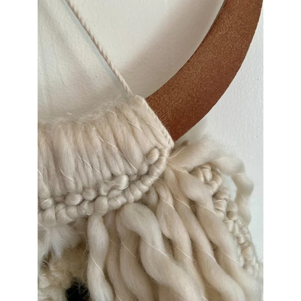 Macrame Highland Cow Wall Hanging Boho Farmhouse Decor Yarn Bull Head 20